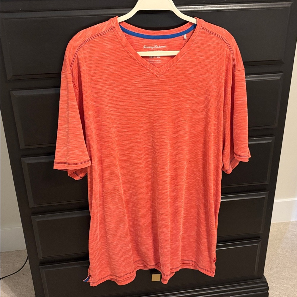 Tommy Bahama Coral V-Neck Tee
